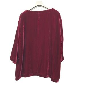 Eileen Fisher Tops - EILEEN FISHER VELVET HIBISCUS 🌺 COLOUR BLOUSE L Eileen Fisher Tops - EILEEN FISHER VELVET HIBISCUS 🌺 COLOUR BLOUSE L
